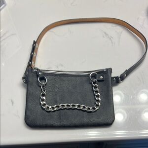 Black Chain Strap Women's Bag. Michael Kors waist bag/fanny pack adjustable
